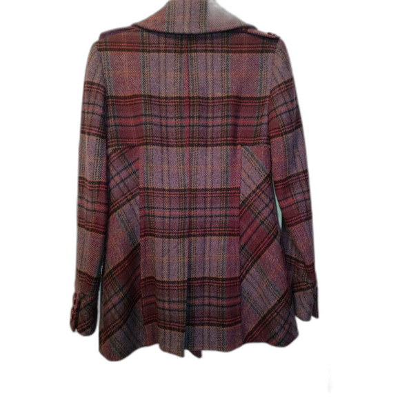 MODA INTERNATIONAL (BY VICTORIA'S SECRET) VINTAGE PLAID PEACOAT  XS - Picture 10 of 12